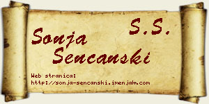 Sonja Senćanski vizit kartica